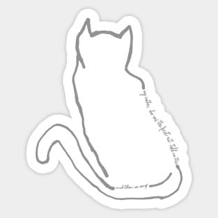 Cat Stories - Shirley Jackson Cat Silhouette Sticker